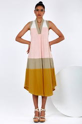Minu - Stepped A-line Midi Dress